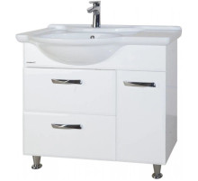 Тумба с раковиной белый глянец 90 см Bellezza Балтика 4638915112011 + 4660018640276