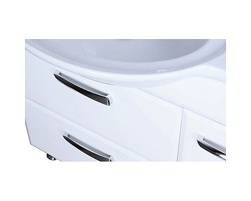 Купить Тумба с раковиной белый глянец 90 см Bellezza Балтика 4638915112011 + 4660018640276 в магазине сантехники Santeh-Crystal.ru