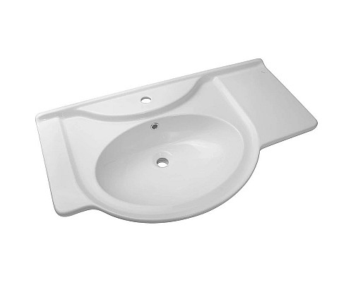 Купить Тумба с раковиной белый глянец 90 см Bellezza Балтика 4638915112011 + 4660018640276 в магазине сантехники Santeh-Crystal.ru