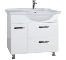 Тумба с раковиной белый глянец 90 см Bellezza Балтика 4638915111014 + 4660018640276