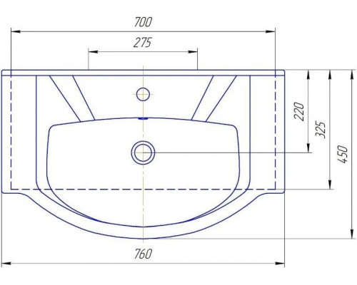 Заказать Тумба с раковиной белый глянец 76 см Bellezza Джулия 4631212000012 + 4620008197371 в магазине сантехники Santeh-Crystal.ru