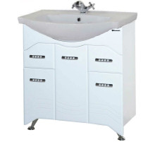 Тумба с раковиной белый глянец 76 см Bellezza Дрея 4631312000011 + 4620008197371