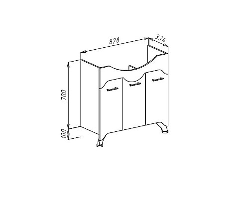 Приобрести Тумба с раковиной белый глянец 87,5 см Bellezza Дрея 4631314000019 + 4620008197456 в магазине сантехники Santeh-Crystal.ru