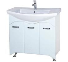 Тумба с раковиной белый глянец 87,5 см Bellezza Дрея 4631314000019 + 4620008197456