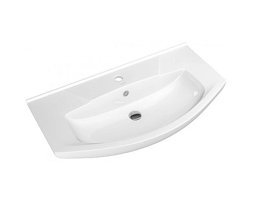 Приобрести Тумба с раковиной белый глянец 87,5 см Bellezza Дрея 4631314000019 + 4620008197456 в магазине сантехники Santeh-Crystal.ru