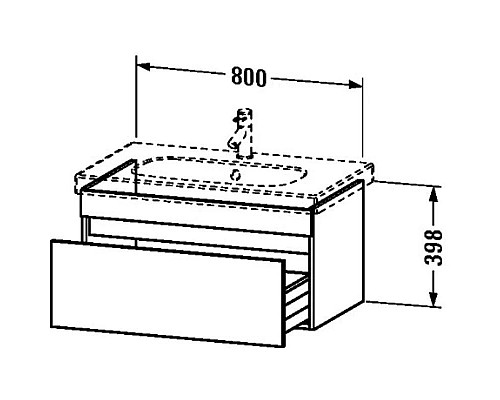 Приобрести Тумба белый матовый 80 см Duravit DuraStyle DS638401818 в магазине сантехники Santeh-Crystal.ru
