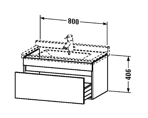 Купить Тумба белый матовый 80 см Duravit DuraStyle DS638801818 в магазине сантехники Santeh-Crystal.ru