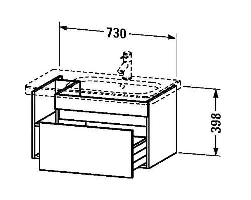 Заказать Тумба белый матовый 73 см Duravit DuraStyle DS639301818 в магазине сантехники Santeh-Crystal.ru