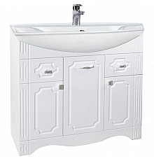 Тумба с раковиной белый глянец 86,5 см Bellezza Кантри 4639914000019 + 4620008197357