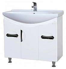 Тумба с раковиной белый глянец 86,5 см Bellezza Лагуна 4632114110014 + 4620008197357