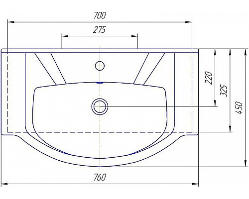 Купить Тумба с раковиной бежевый глянец/белый глянец 76 см Bellezza Мари 4632912000227 + 4620008197371 в магазине сантехники Santeh-Crystal.ru