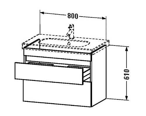 Купить Тумба темный орех 80 см Duravit DuraStyle DS648402121 в магазине сантехники Santeh-Crystal.ru
