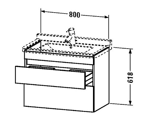 Приобрести Тумба графит матовый 80 см Duravit DuraStyle DS648804949 в магазине сантехники Santeh-Crystal.ru