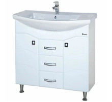 Тумба с раковиной белый глянец 87,5 см Bellezza Джулия 4631214000010 + 4620008197456