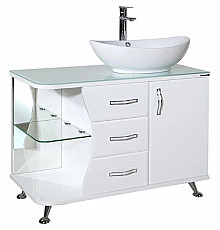 Тумба с раковиной белый глянец 91 см Bellezza Рио 4633615141019 + 4620008193823