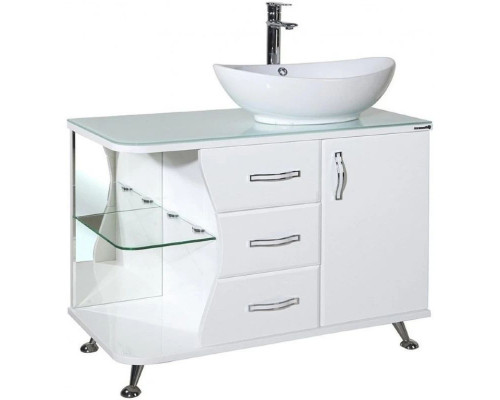 Заказать Тумба с раковиной белый глянец 91 см Bellezza Рио 4633615141019 + 4620008193823 в магазине сантехники Santeh-Crystal.ru