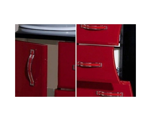 Заказать Тумба с раковиной красный глянец/черный глянец 91 см Bellezza Рио 4633615142214 + 4620008193823 в магазине сантехники Santeh-Crystal.ru