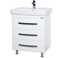 Тумба с раковиной белый глянец 80 см Bellezza Рокко 4635313660014 + 4620000148579