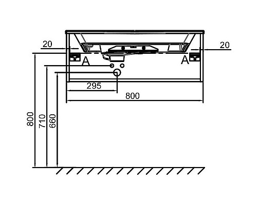 Купить Тумба белый мрамор 80 см Jacob Delafon Odeon Rive Gauche EB2515-R5-NR4 в магазине сантехники Santeh-Crystal.ru