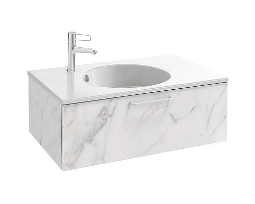 Приобрести Тумба белый мрамор 80 см Jacob Delafon Odeon Rive Gauche EB2515-R6-NR4 в магазине сантехники Santeh-Crystal.ru