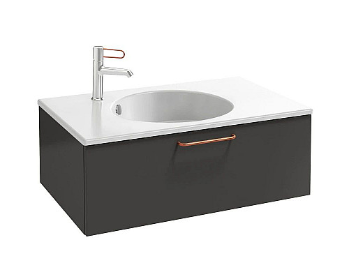Приобрести Тумба серый антрацит 80 см Jacob Delafon Odeon Rive Gauche EB2515-R7-N14 в магазине сантехники Santeh-Crystal.ru