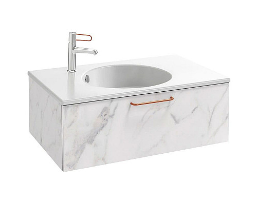 Купить Тумба белый мрамор 80 см Jacob Delafon Odeon Rive Gauche EB2515-R7-NR4 в магазине сантехники Santeh-Crystal.ru