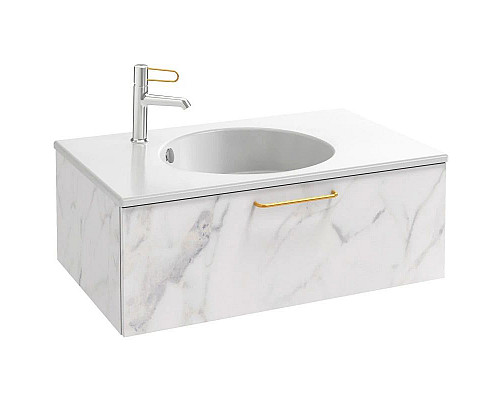 Купить Тумба белый мрамор 80 см Jacob Delafon Odeon Rive Gauche EB2515-R8-NR4 в магазине сантехники Santeh-Crystal.ru