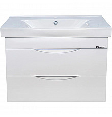 Тумба с раковиной белый глянец 80,5 см Bellezza Санриса 4630113180014 + 4690311076878