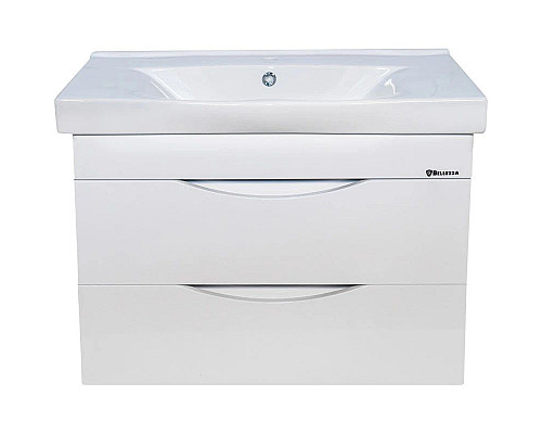 Приобрести Тумба с раковиной белый глянец 80,5 см Bellezza Санриса 4630113180014 + 4690311076878 в магазине сантехники Santeh-Crystal.ru