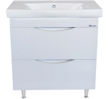 Тумба с раковиной белый глянец 80,5 см Bellezza Санриса 4630113660011 + 4690311076878