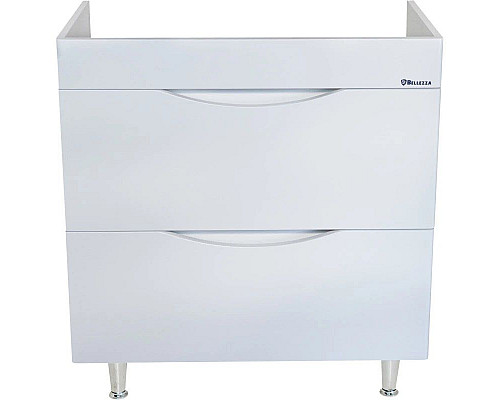 Приобрести Тумба с раковиной белый глянец 80,5 см Bellezza Санриса 4630113660011 + 4690311076878 в магазине сантехники Santeh-Crystal.ru