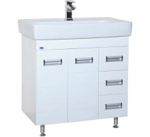 Тумба с раковиной белый глянец 80 см 3 ящика Bellezza Сиена 4633913080010 + 4620000148579