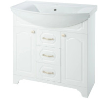 Тумба с раковиной белый глянец 86,5 см Bellezza Тиффани 4630514110016 + 4620008197357