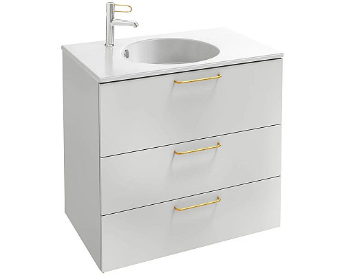 Приобрести Тумба белый глянец 80 см Jacob Delafon Odeon Rive Gauche EB2532-R8-G1C в магазине сантехники Santeh-Crystal.ru