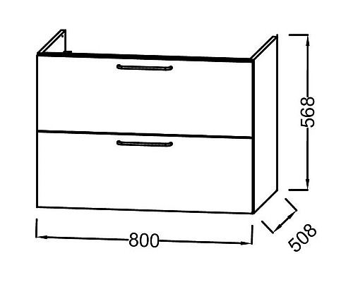 Заказать Тумба белый глянец 80 см Jacob Delafon Odeon Rive Gauche EB2522-R5-G1C в магазине сантехники Santeh-Crystal.ru