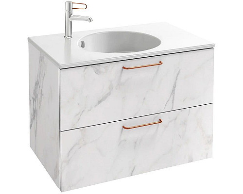 Купить Тумба белый мрамор 80 см Jacob Delafon Odeon Rive Gauche EB2522-R7-NR4 в магазине сантехники Santeh-Crystal.ru