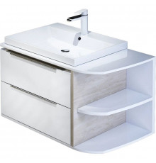 Тумба с раковиной белый глянец/дерево 80 см IDDIS Calipso CAL80WRi95K