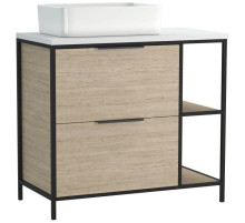 Тумба дуб/черный 80,4 см Cersanit Bosquet A63012