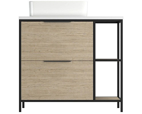 Купить Тумба дуб/черный 80,4 см Cersanit Bosquet A63012 в магазине сантехники Santeh-Crystal.ru