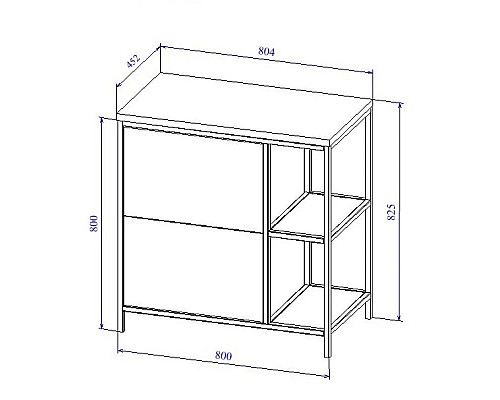 Купить Тумба дуб/черный 80,4 см Cersanit Bosquet A63012 в магазине сантехники Santeh-Crystal.ru