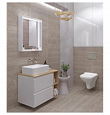 Тумба белый глянец 79,4 см Cersanit Moduo SZ-MOD80-BL/Wh