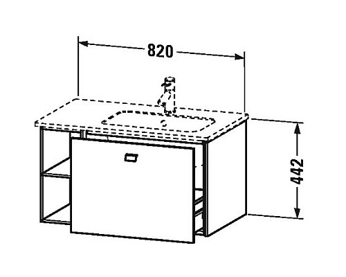 Приобрести Тумба белый матовый 82 см Duravit Brioso BR401401018 в магазине сантехники Santeh-Crystal.ru