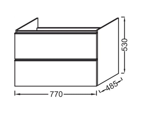 Заказать Тумба квебекский дуб 77 см Jacob Delafon Odeon Up EB895-E10 в магазине сантехники Santeh-Crystal.ru