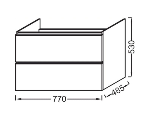 Купить Тумба серый дуб 77 см Jacob Delafon Odeon Up EB895-E71 в магазине сантехники Santeh-Crystal.ru