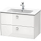 Купить Тумба белый глянец 82 см Duravit Brioso BR410201022 в магазине сантехники Santeh-Crystal.ru