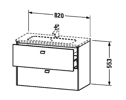 Приобрести Тумба тауп матовый 82 см Duravit Brioso BR411109191 в магазине сантехники Santeh-Crystal.ru