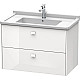Купить Тумба белый глянец 82 см Duravit Brioso BR414202222 в магазине сантехники Santeh-Crystal.ru