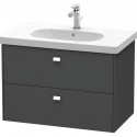 Тумба графит матовый 82 см Duravit Brioso BR414601049