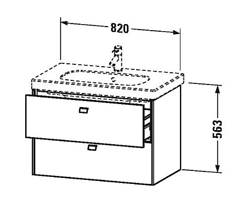 Заказать Тумба графит матовый 82 см Duravit Brioso BR414601049 в магазине сантехники Santeh-Crystal.ru