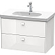 Приобрести Тумба белый глянец 82 см Duravit Brioso BR414602222 в магазине сантехники Santeh-Crystal.ru